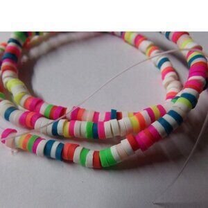 1 Strand Mixed Color Polymer Clay Glow in the Dark Luminous Beads